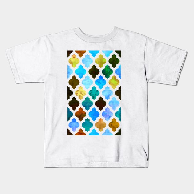 Marrakesh Moroccan Green Kids T-Shirt by bruxamagica